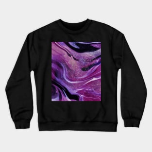 Shiny Purple Abstract Art Crewneck Sweatshirt